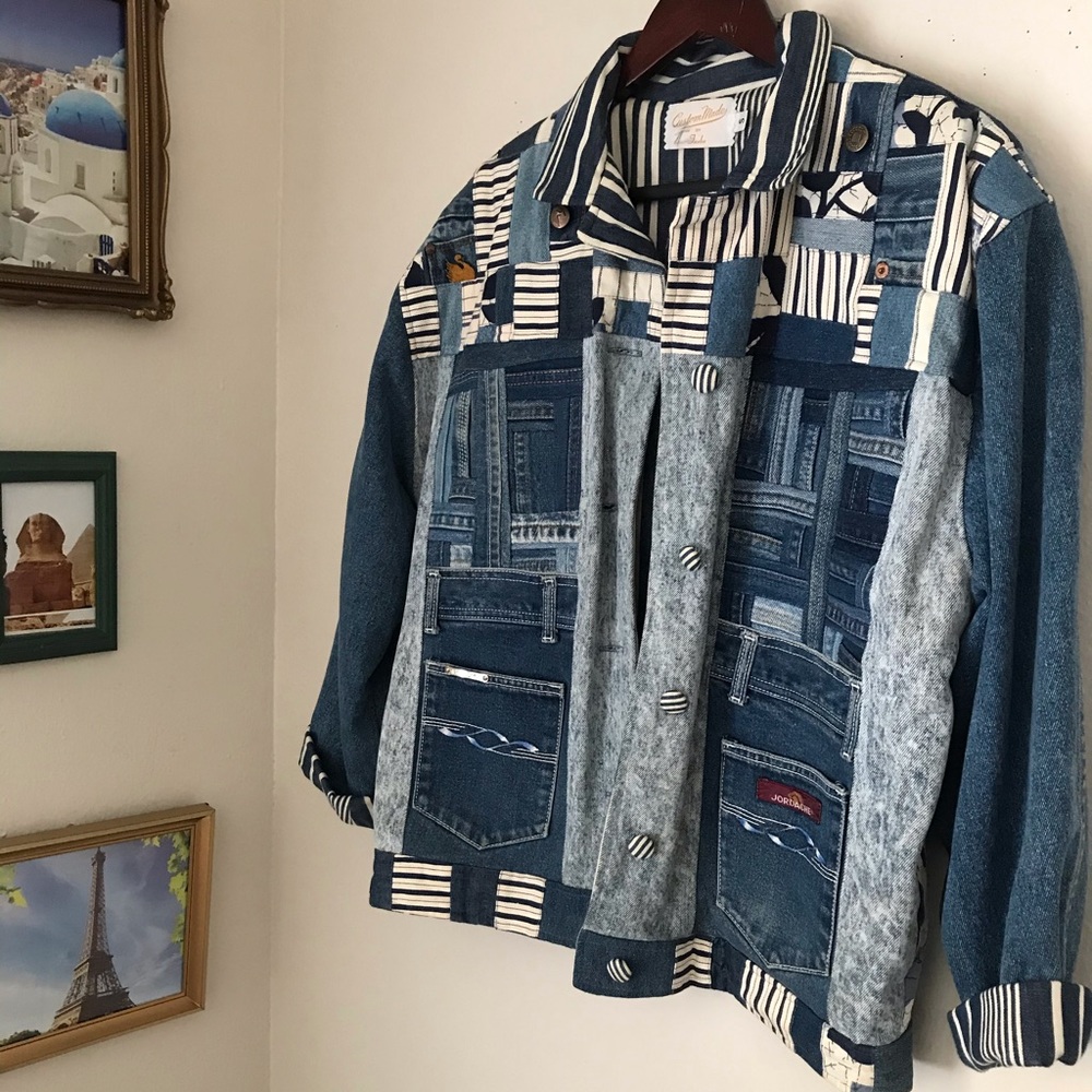 Vintage Denim Patchwork Jacket
